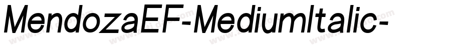 MendozaEF-MediumItalic字体转换