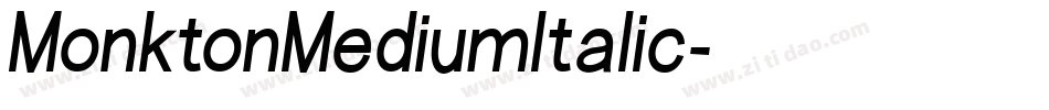 MonktonMediumItalic字体转换