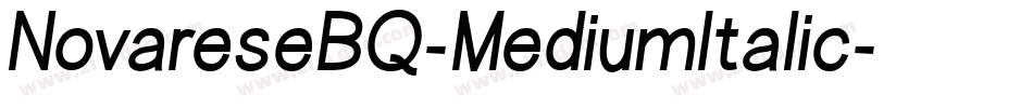 NovareseBQ-MediumItalic字体转换