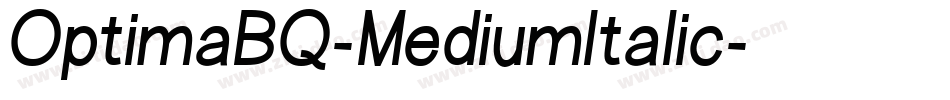 OptimaBQ-MediumItalic字体转换