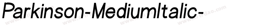 Parkinson-MediumItalic字体转换