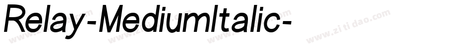 Relay-MediumItalic字体转换
