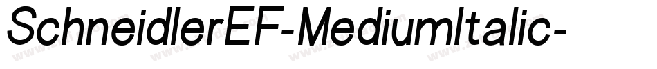 SchneidlerEF-MediumItalic字体转换