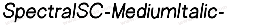 SpectralSC-MediumItalic字体转换