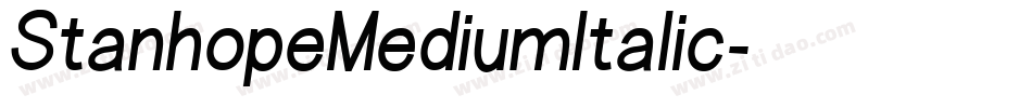StanhopeMediumItalic字体转换