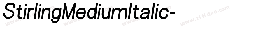 StirlingMediumItalic字体转换