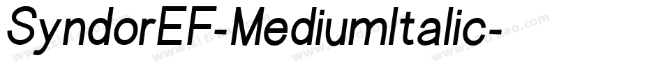 SyndorEF-MediumItalic字体转换