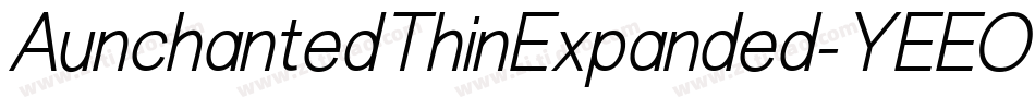 AunchantedThinExpanded-YEEO字体转换