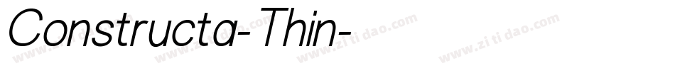 Constructa-Thin字体转换