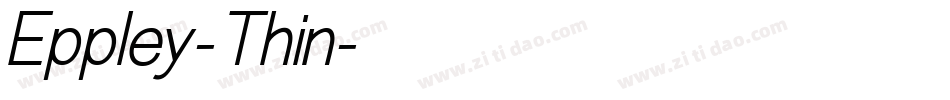Eppley-Thin字体转换