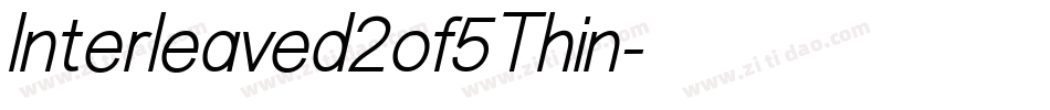 Interleaved2of5Thin字体转换