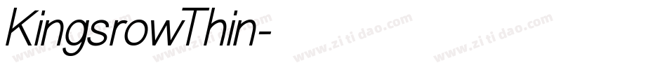 KingsrowThin字体转换