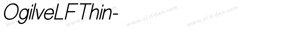 OgilveLFThin字体转换