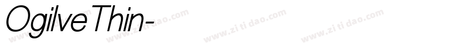 OgilveThin字体转换