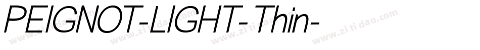 PEIGNOT-LIGHT-Thin字体转换
