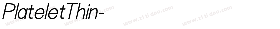 PlateletThin字体转换