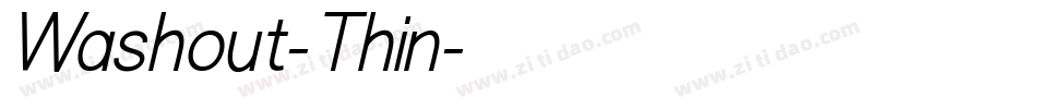 Washout-Thin字体转换