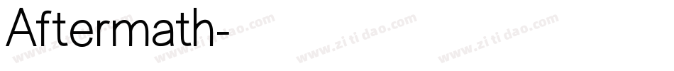 Aftermath字体转换