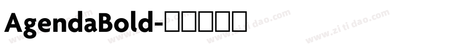 AgendaBold字体转换
