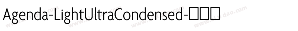 Agenda-LightUltraCondensed字体转换