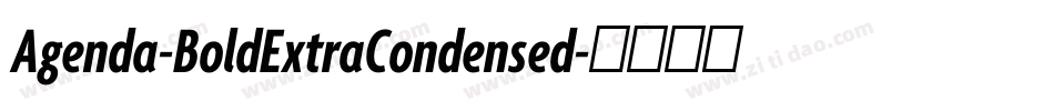 Agenda-BoldExtraCondensed字体转换