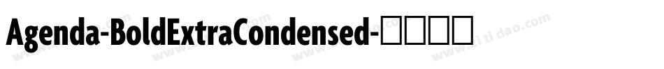 Agenda-BoldExtraCondensed字体转换