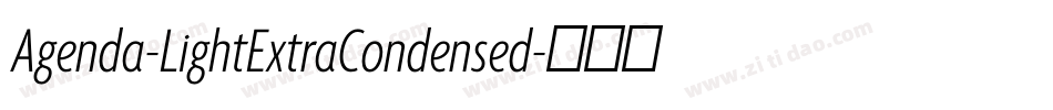 Agenda-LightExtraCondensed字体转换