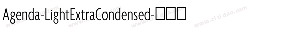 Agenda-LightExtraCondensed字体转换