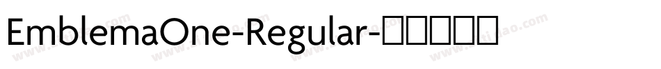 EmblemaOne-Regular字体转换