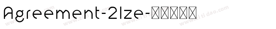 Agreement-2lze字体转换