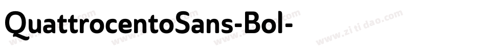 QuattrocentoSans-Bol字体转换