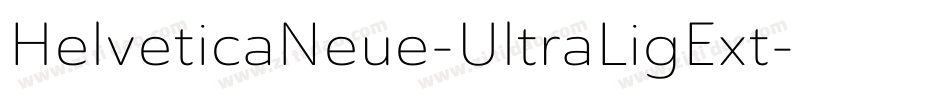 HelveticaNeue-UltraLigExt字体转换