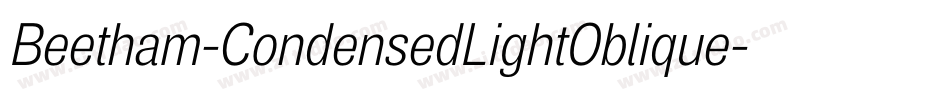 Beetham-CondensedLightOblique字体转换
