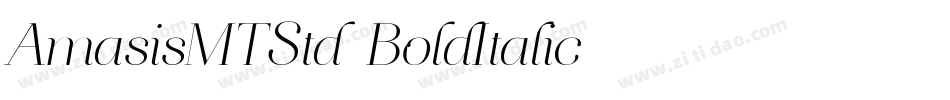 AmasisMTStd-BoldItalic字体转换