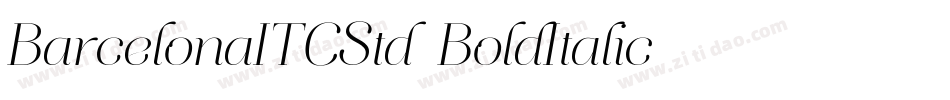BarcelonaITCStd-BoldItalic字体转换