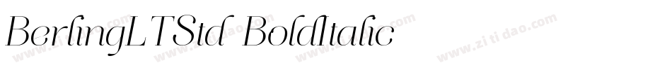 BerlingLTStd-BoldItalic字体转换