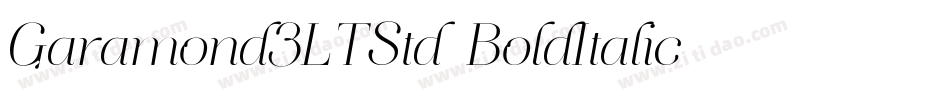 Garamond3LTStd-BoldItalic字体转换