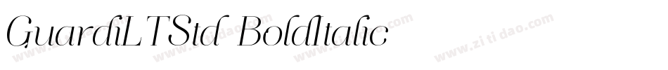 GuardiLTStd-BoldItalic字体转换