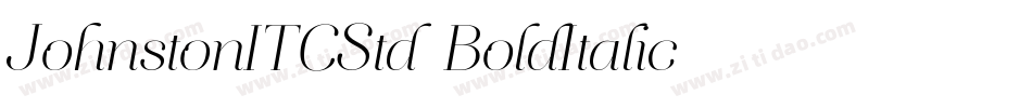 JohnstonITCStd-BoldItalic字体转换