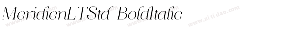 MeridienLTStd-BoldItalic字体转换