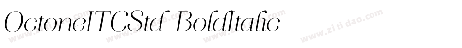 OctoneITCStd-BoldItalic字体转换