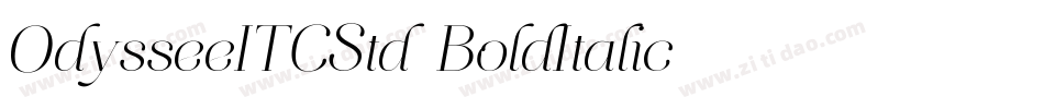 OdysseeITCStd-BoldItalic字体转换
