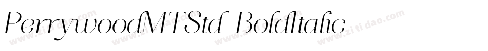 PerrywoodMTStd-BoldItalic字体转换