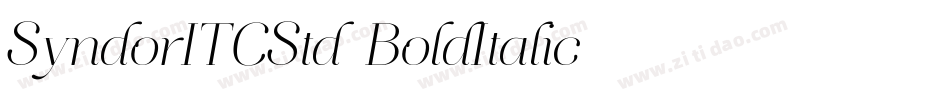 SyndorITCStd-BoldItalic字体转换