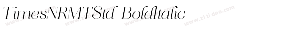 TimesNRMTStd-BoldItalic字体转换