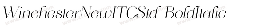 WinchesterNewITCStd-BoldItalic字体转换