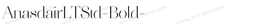 AnasdairLTStd-Bold字体转换