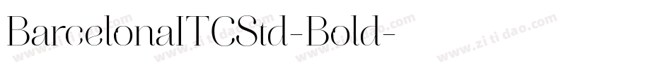 BarcelonaITCStd-Bold字体转换