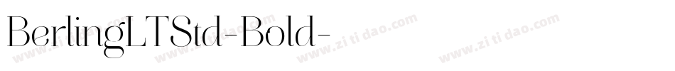 BerlingLTStd-Bold字体转换