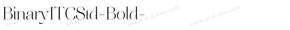 BinaryITCStd-Bold字体转换